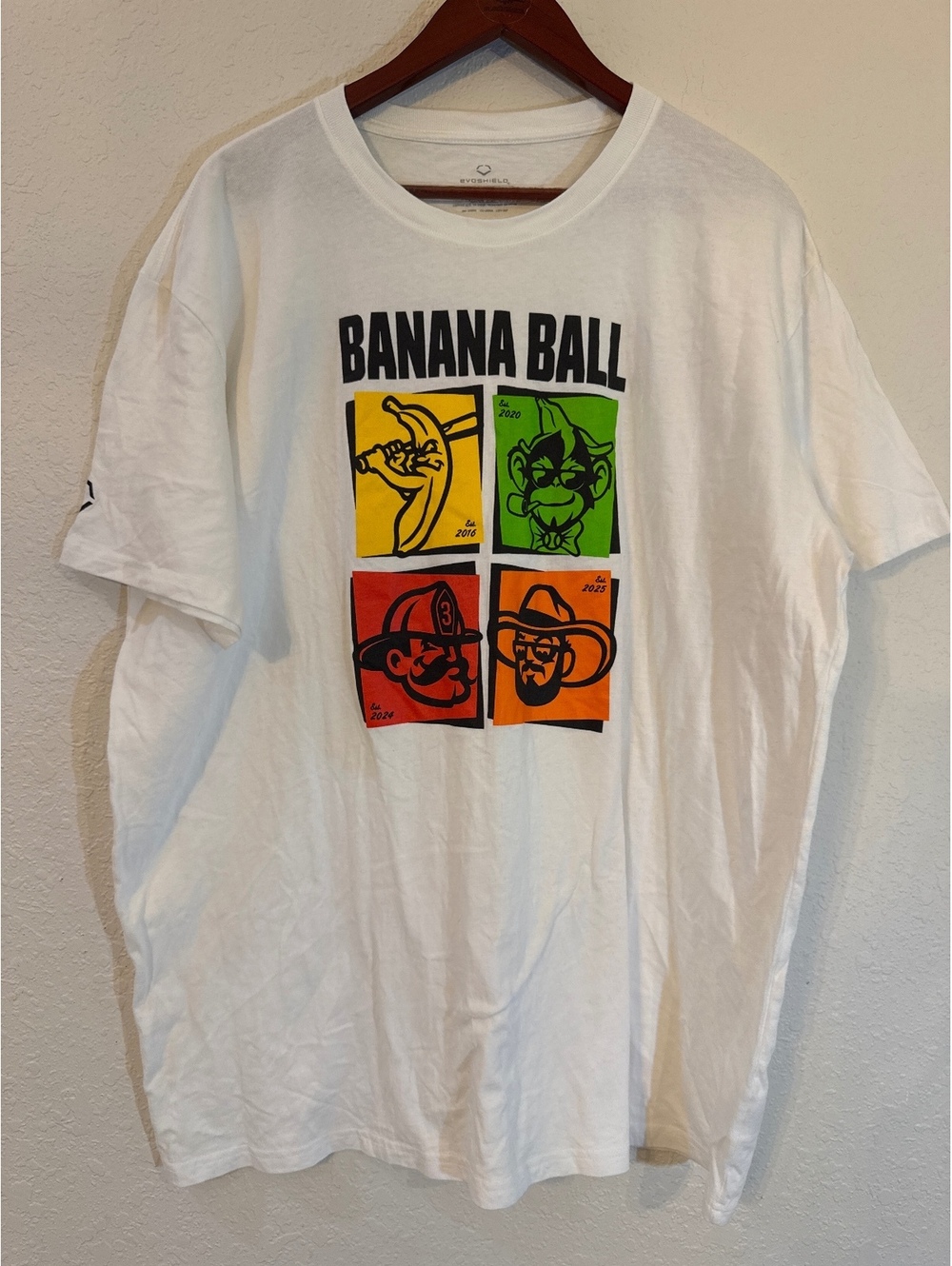 Banana Ball Collector’s T-Shirt EvoShield 2XL Savannah Bananas Baseball Tee